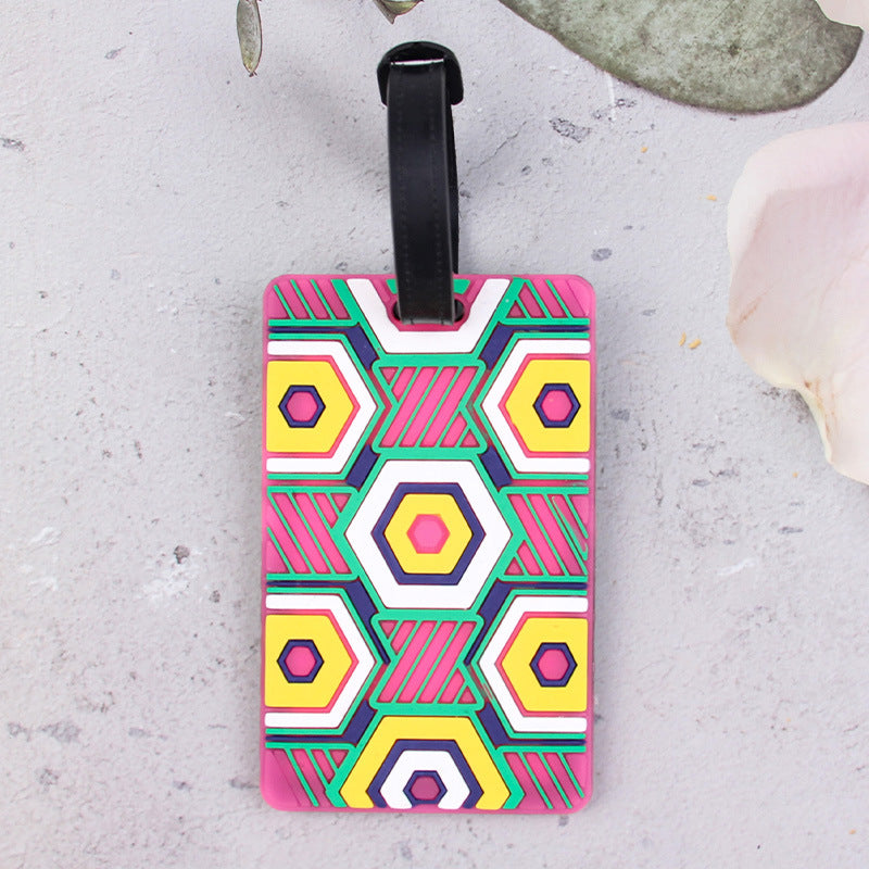 Geometric Pattern Luggage Tag Bowlift
