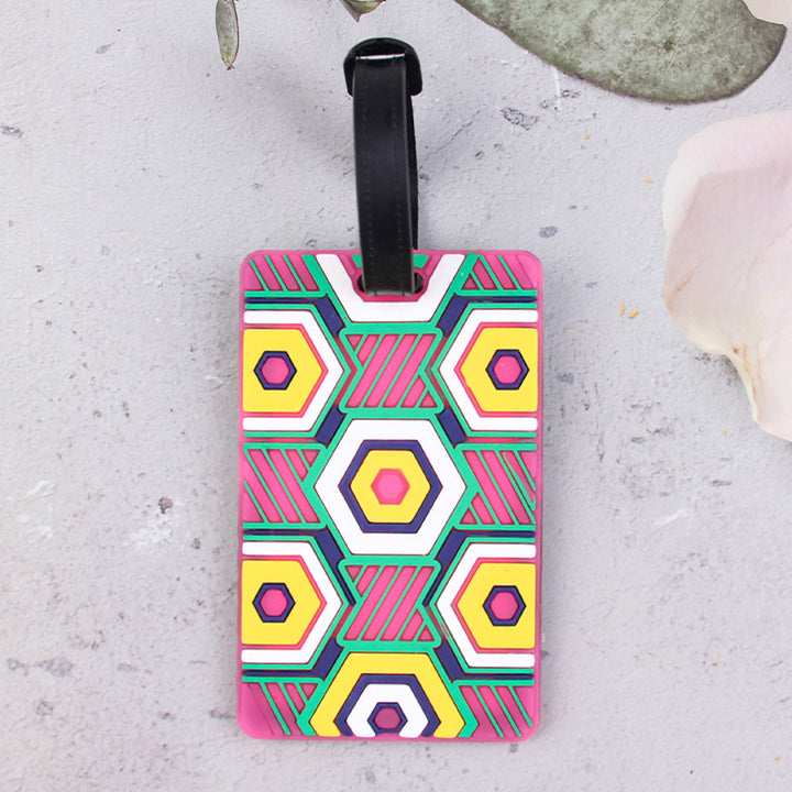 Geometric Pattern Luggage Tag Bowlift