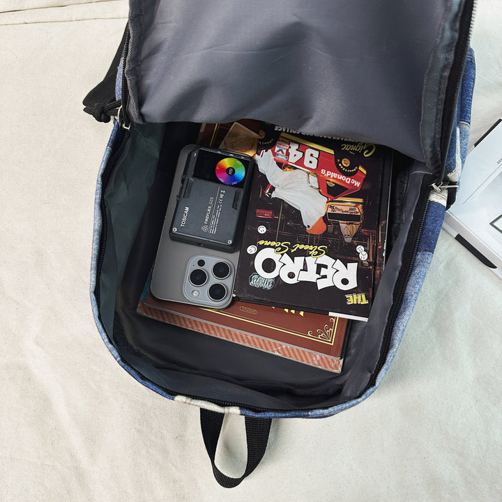 Backpack in Creative Patchwork Design Bowlift