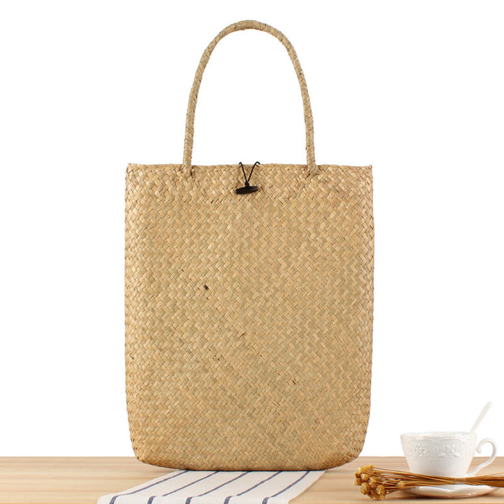 Shopping bag made of woven natural material Bowlift