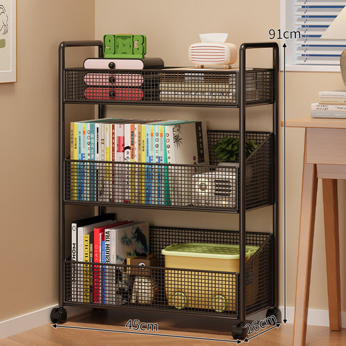 Mesh Multi-Shelf Storage Rack Bowlift
