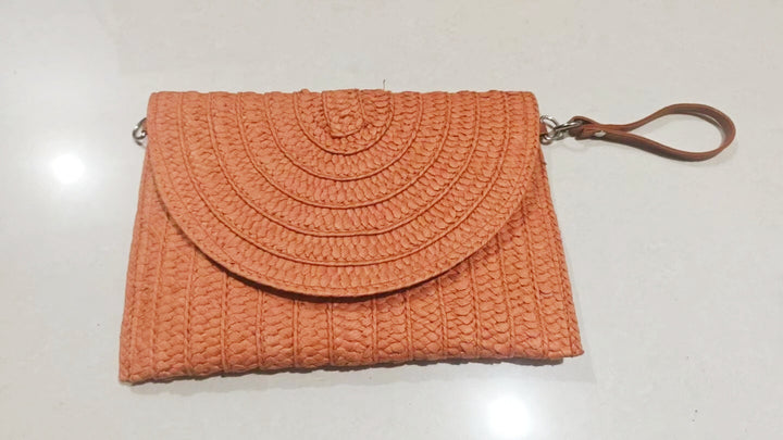Woven Natural Material Crossbody Bag Bowlift