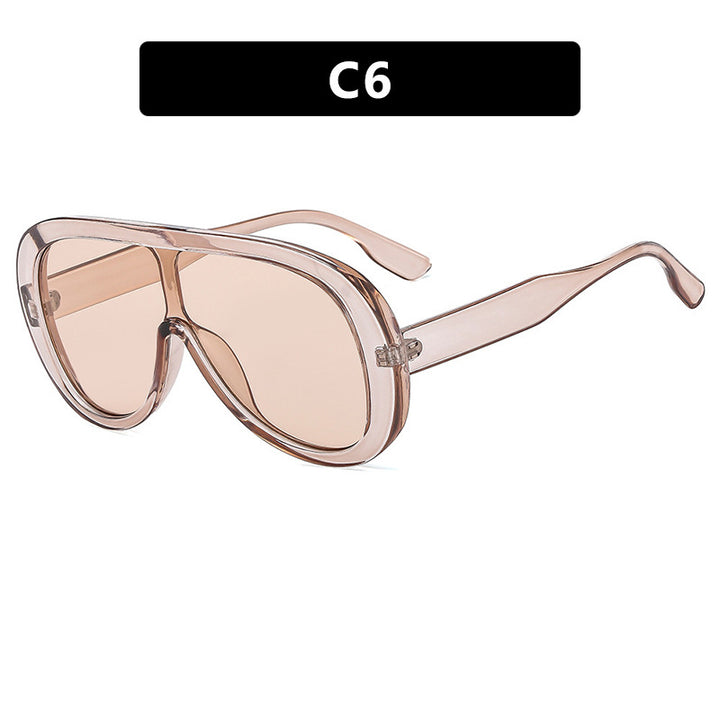 Women’s futuristic sports sunglasses with wide lens and UV protection Bowlift