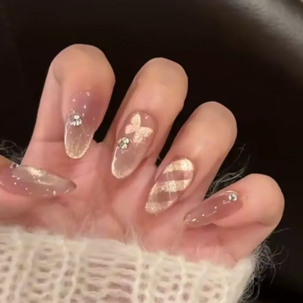 Decorative Character-Themed Press-On Nails with 3D Elements Bowlift