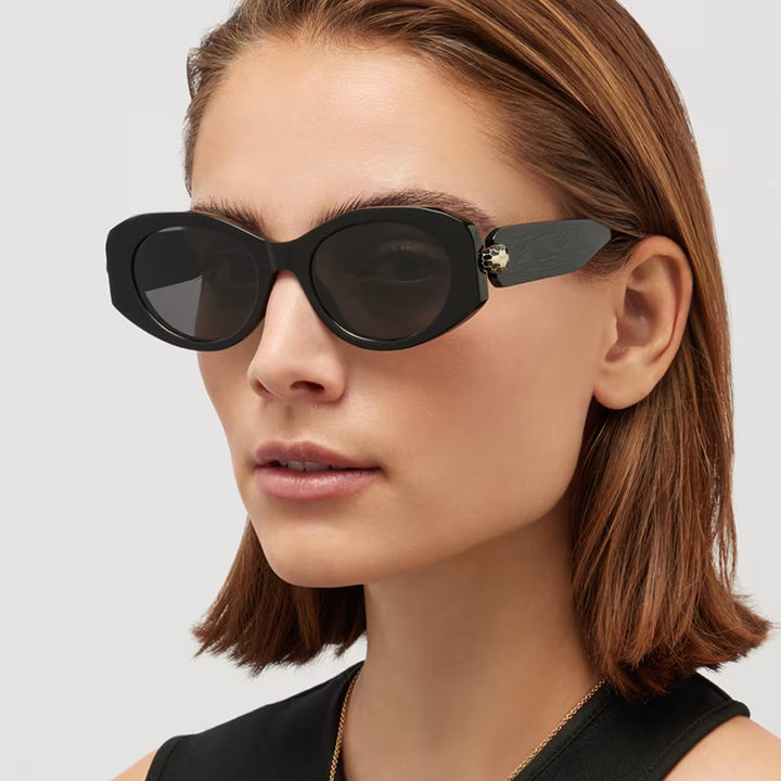 Women extravagant sunglasses in unique tortoiseshell pattern Bowlift