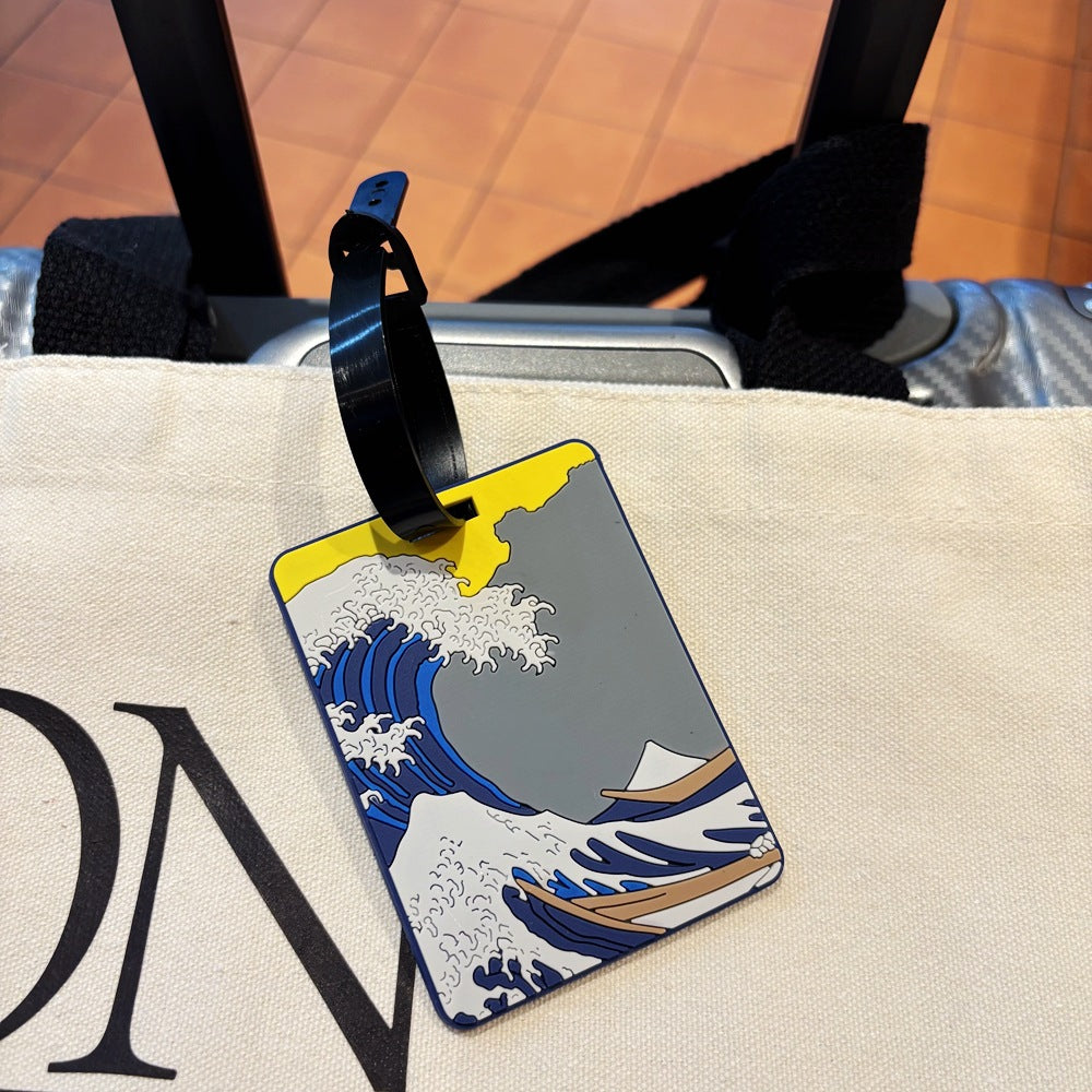 Adventure-Themed Ski Goggles Luggage Tag Bowlift