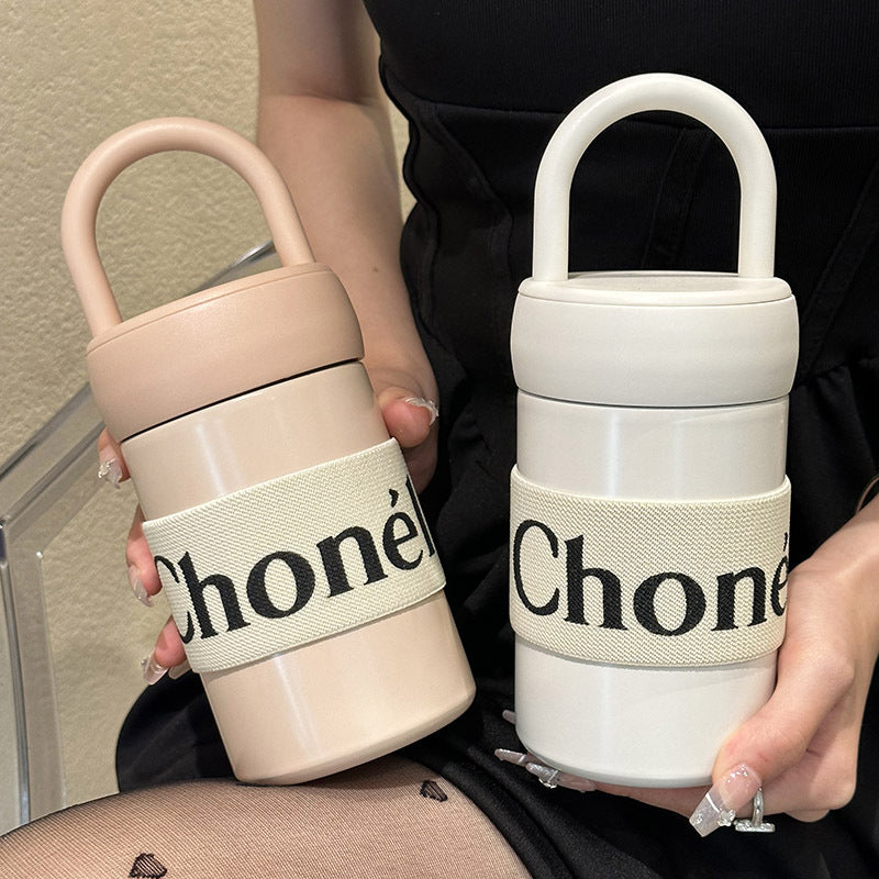 Women's multifunctional thermos cup with practical carrying handle Bowlift