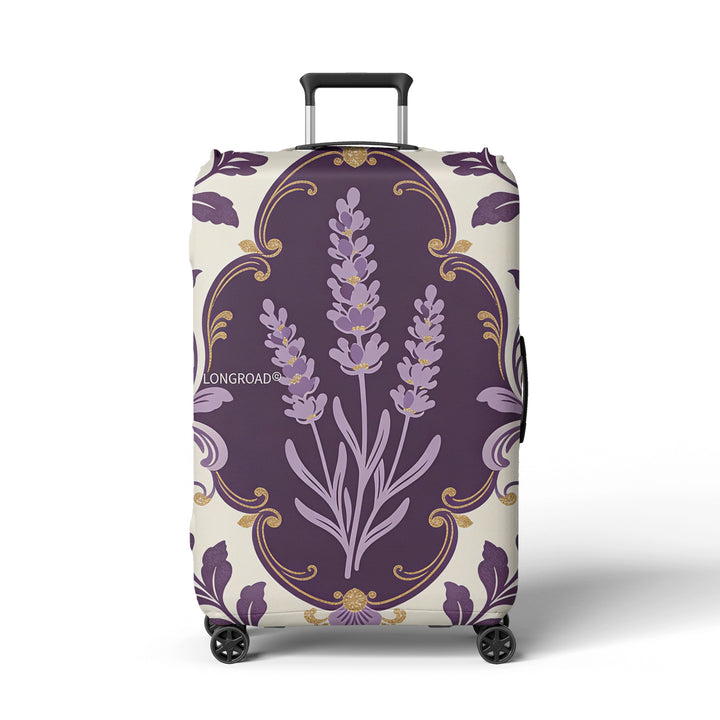 Women’s suitcase cover with floral lavender pattern Bowlift
