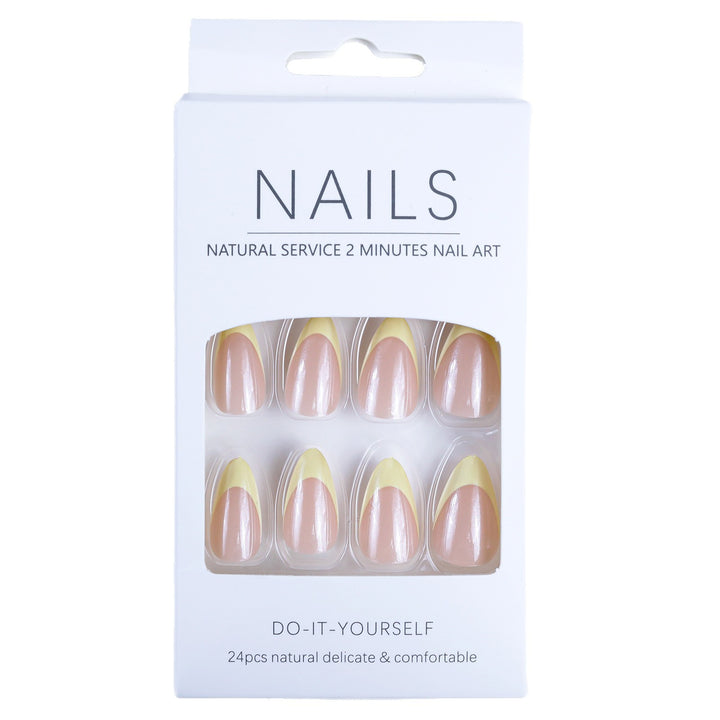 Nail tips with elegant French-tip design Bowlift