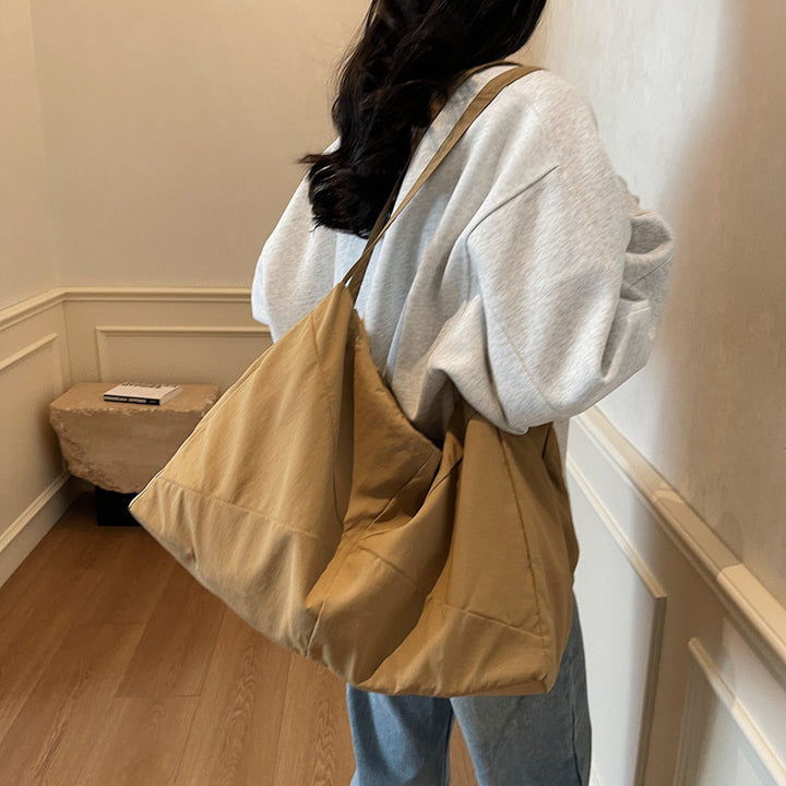 Textured Fabric Shoulder Hobo Bag Bowlift