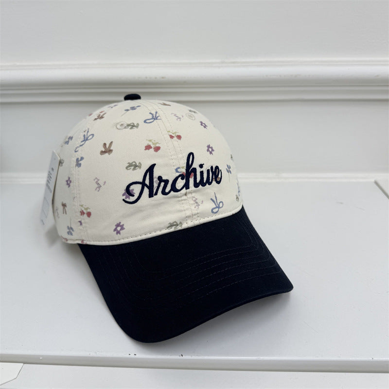 Women's Floral-Embroidered Baseball Cap Bowlift