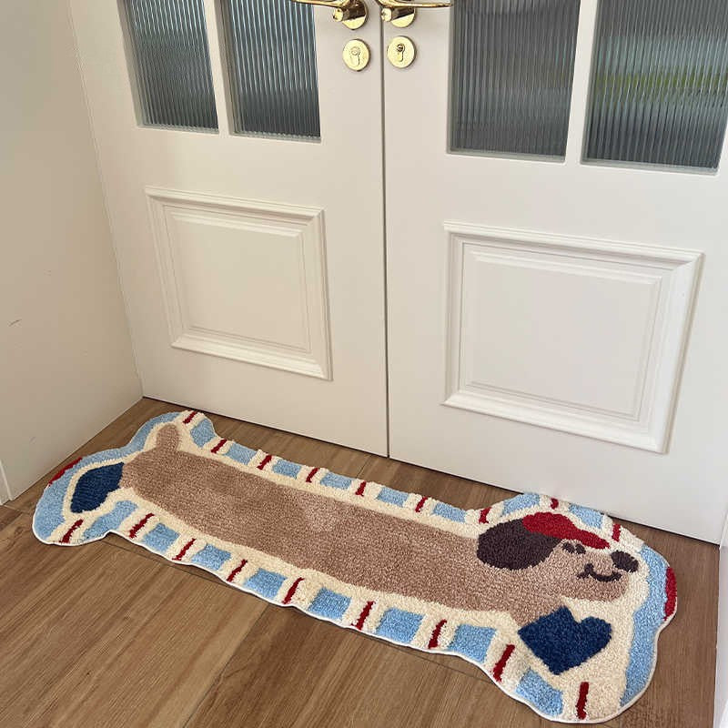Decorative Dog Bone Shaped Bowlift Rug