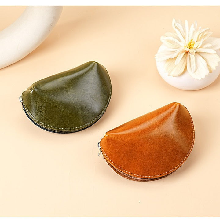 Premium Leather Zippered Coin Pouch