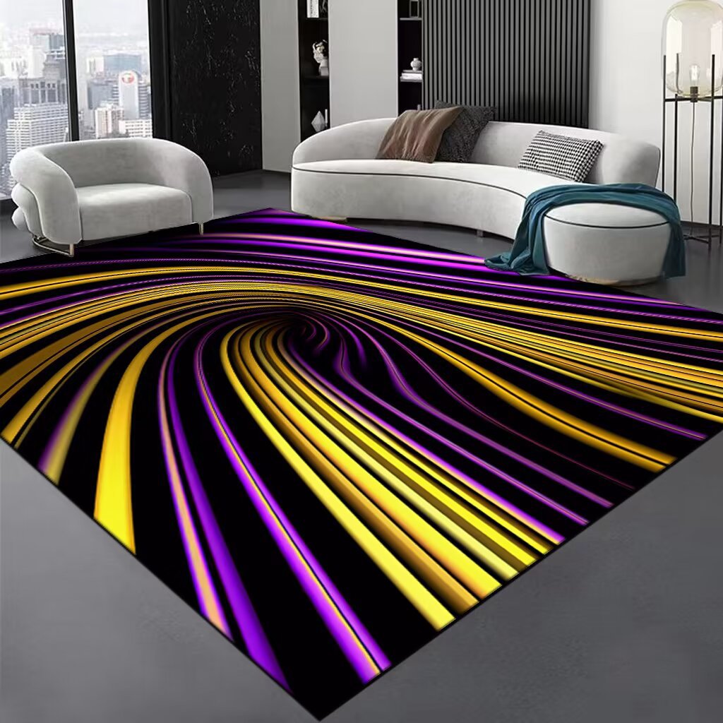 Modern Optical Illusion Area Rug Bowlift