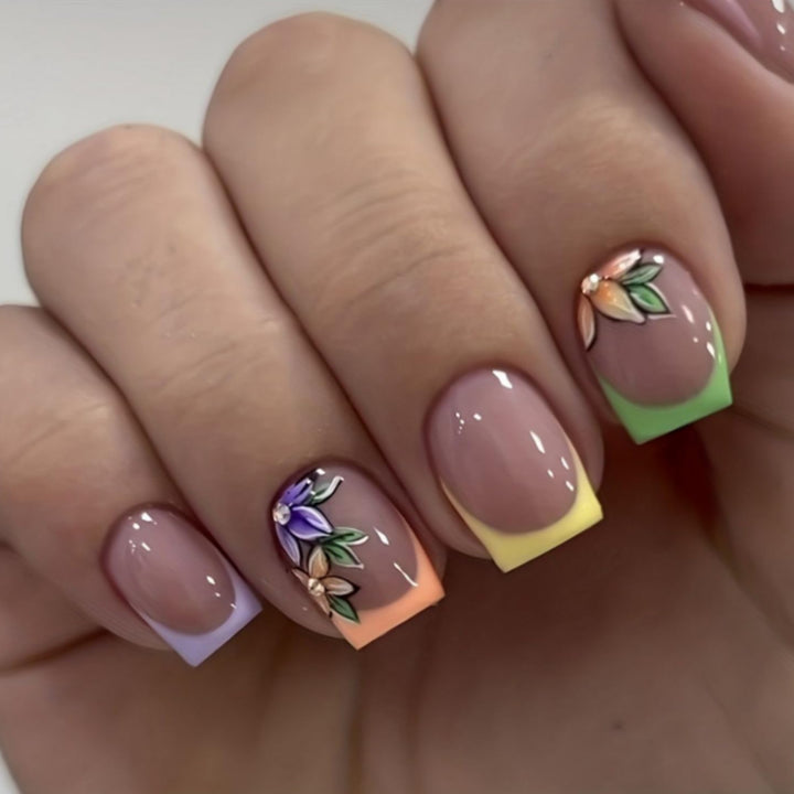 Floral Pattern Nail Art Set Bowlift
