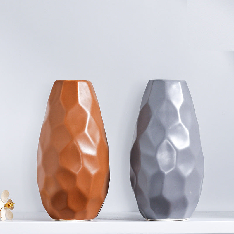 Unique Geometric Ceramic Vase Bowlift