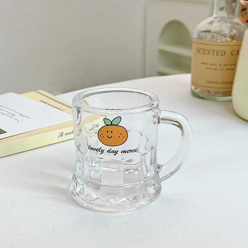 Ceramic mugs set with cheerful orange design Bowlift