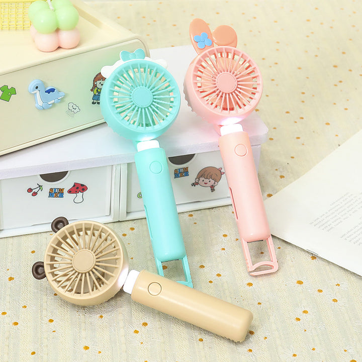 Portable Hand Fan with Cute Rabbit Design Bowlift