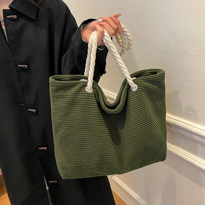 Stylish Textured Beach Tote Bowlift