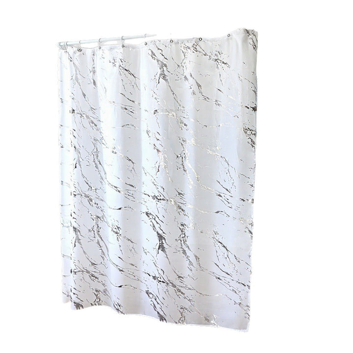 Marble Effect Waterproof Shower Curtain Bowlift