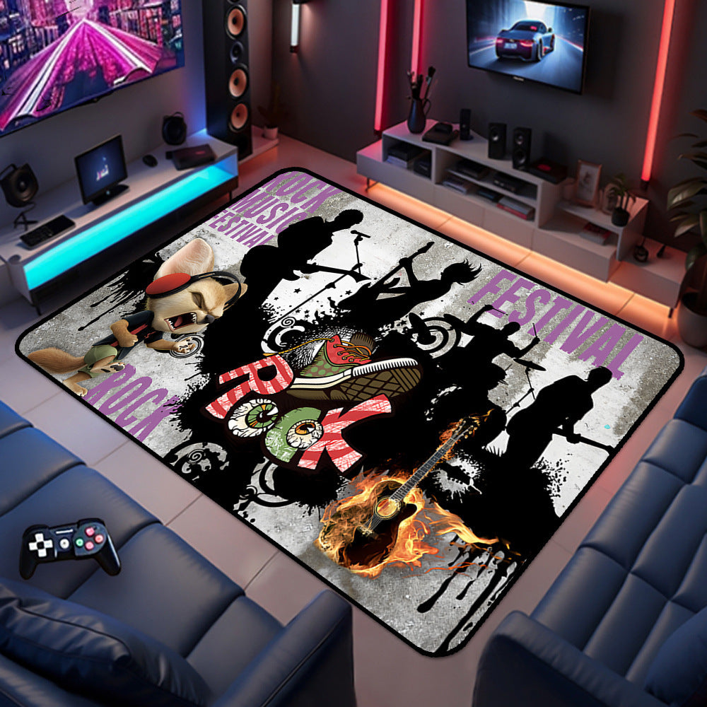 Gaming-Themed Area Rug Bowlift