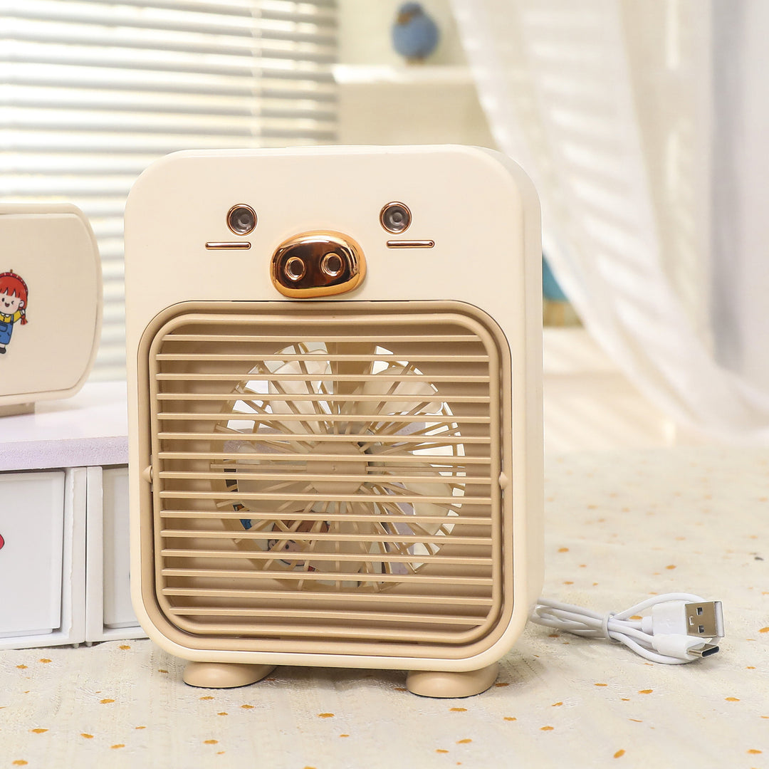 Women's Portable Mini Table Fan with USB Connection and Creative Design Bowlift