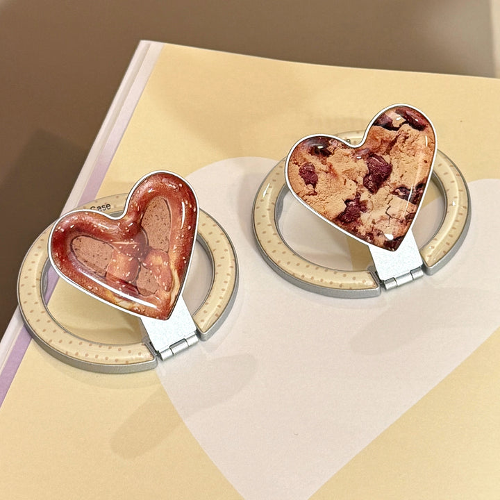 Heart-shaped smartphone holder with cookie design Bowlift