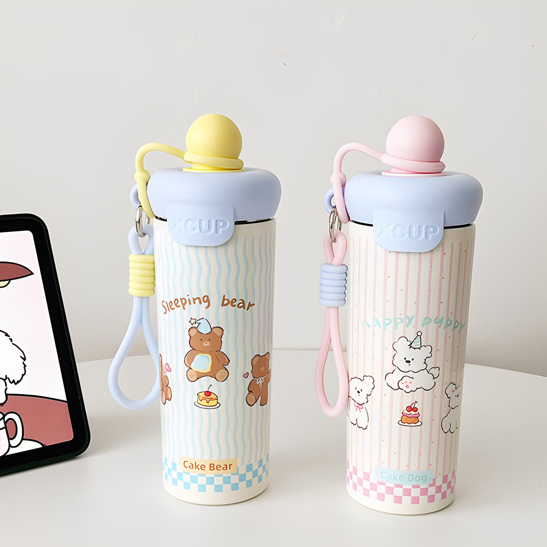 Ladies leisure drinking bottle with cute cat design Bowlift