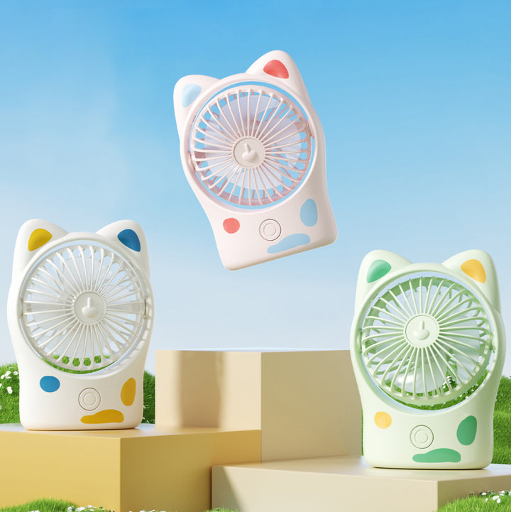 Women Portable Mini Cooling Fan with Cat Ears Bowlift