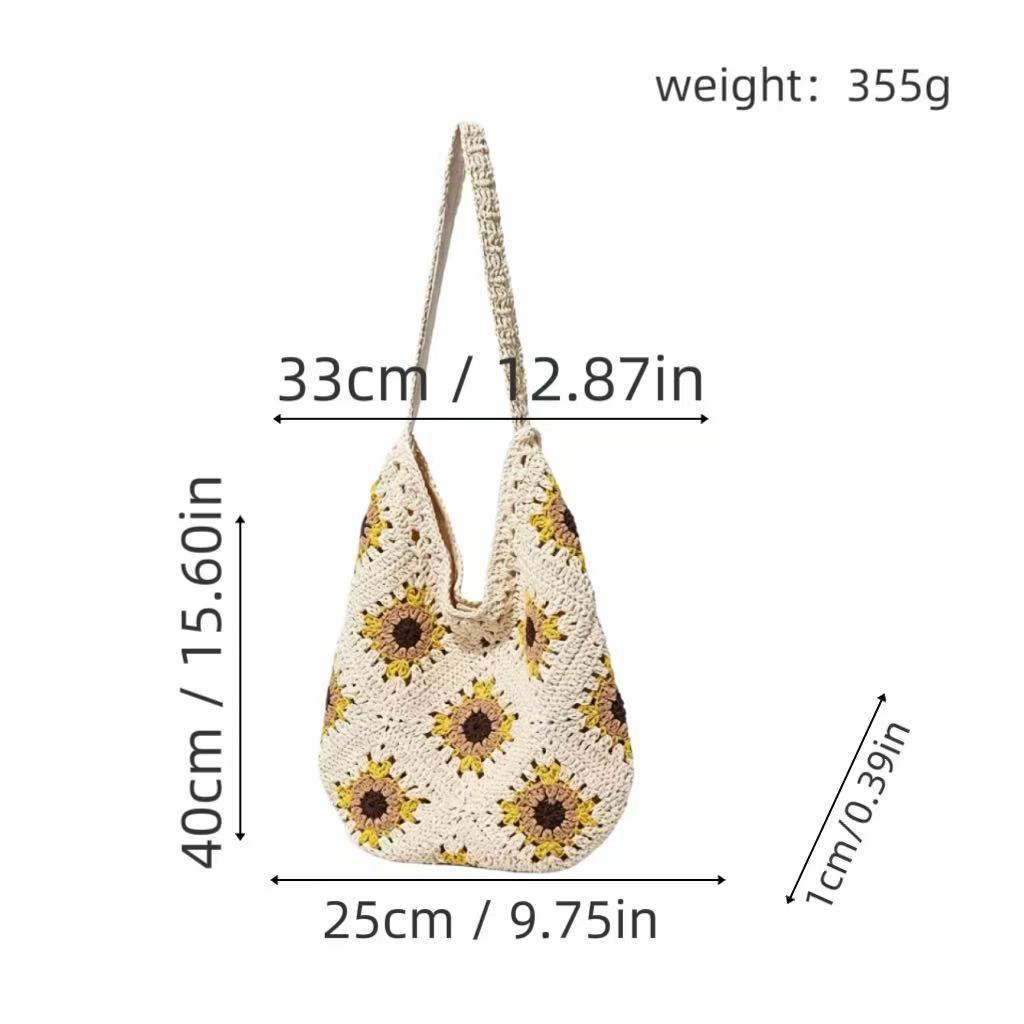 Shoulder bag with unique crochet pattern Bowlift
