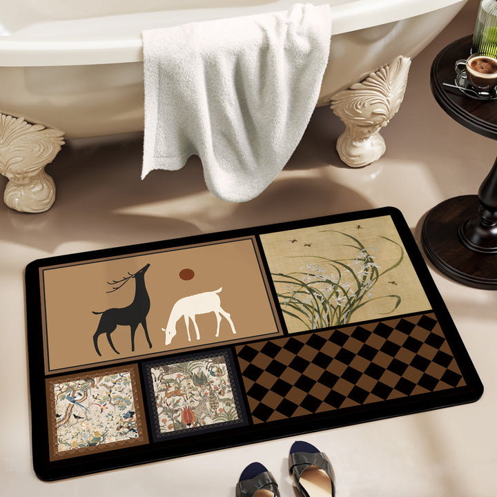 Stylish Patterned Bath Mat Bowlift