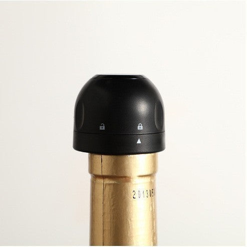 Reusable sparkling wine stopper with airtight locking mechanism Bowlift