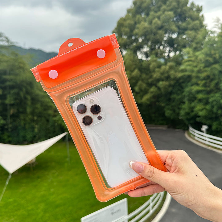 Waterproof phone pouch with adjustable lanyard and transparent touch-sensitive sleeve Bowlift