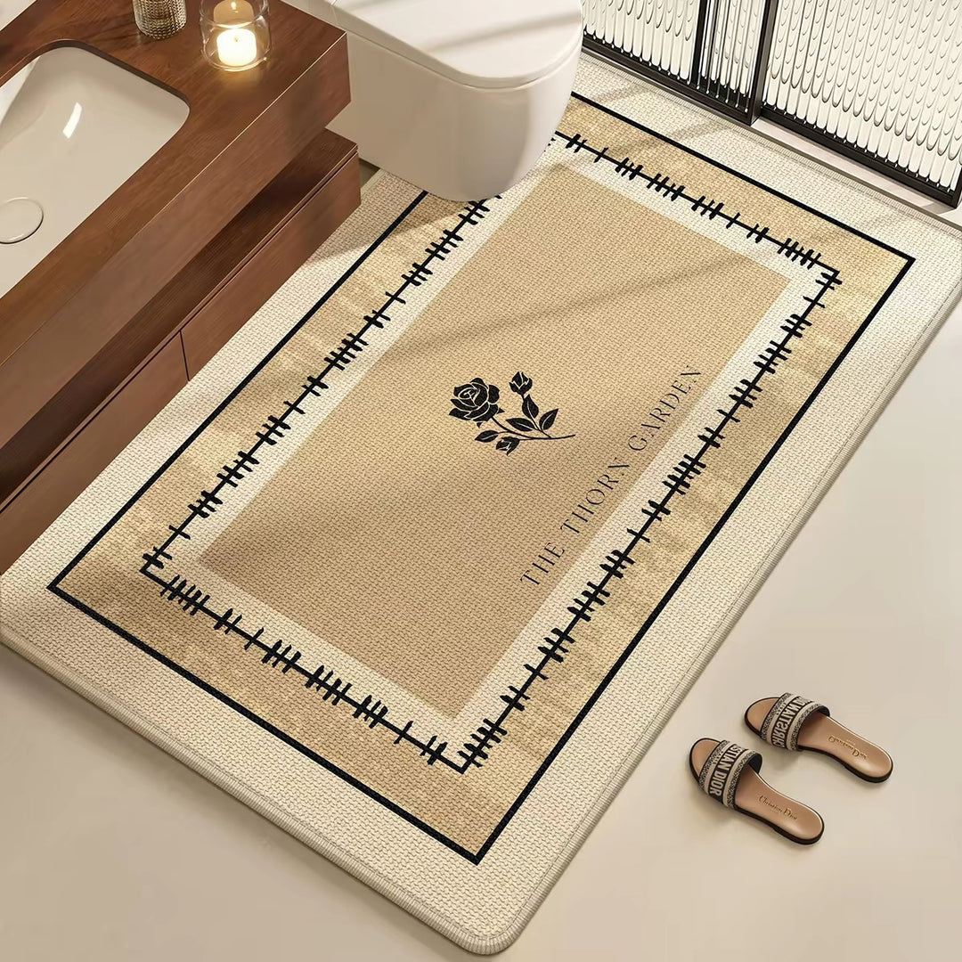 Elegant Floral Bathroom Mat Bowlift