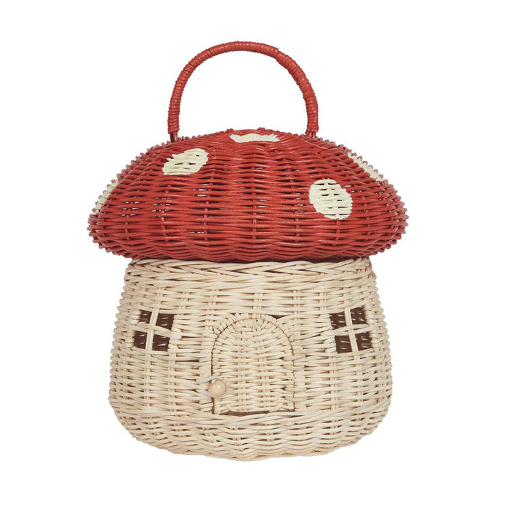 Fun Mushroom-Shaped Woven Storage Basket Bowlift