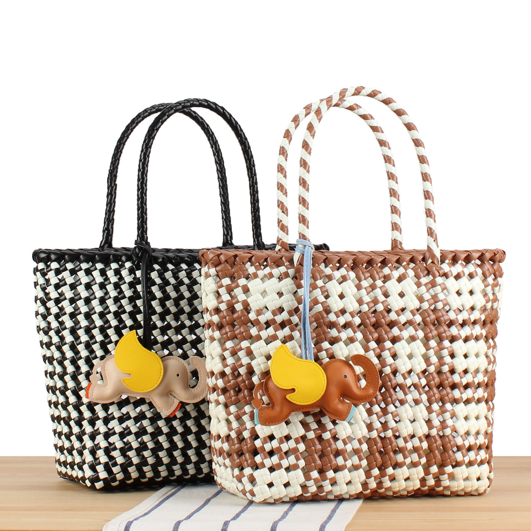 Creative Tote Bag with Playful Elephant Jewelry Bowlift