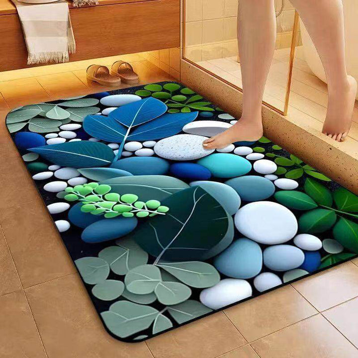 Natural Stone Patterned Bath Mat Bowlift