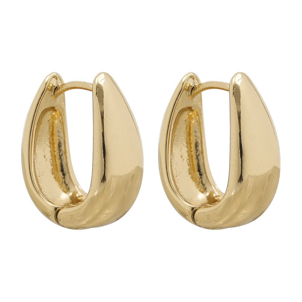 Sleek Curved Huggie Earrings Bowlift