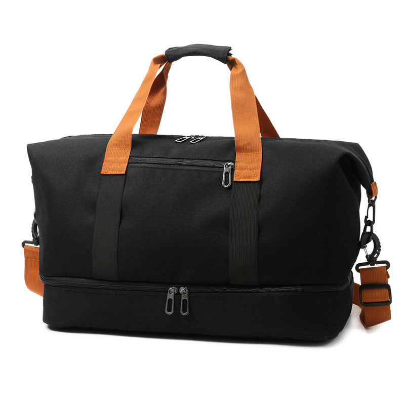 Sporty travel bag with adjustable shoulder strap and organizer compartments Bowlift