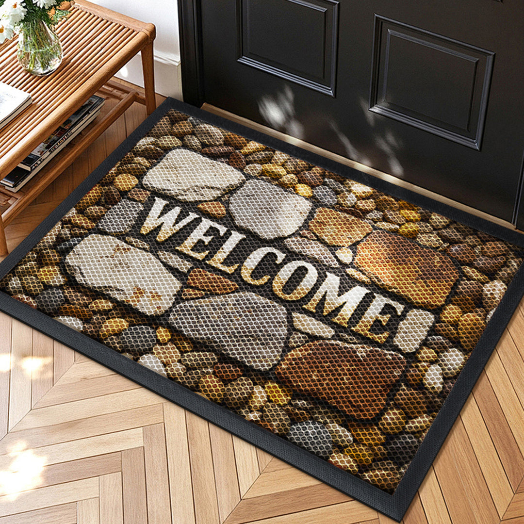 Decorative Welcome Mat with Geometric Design