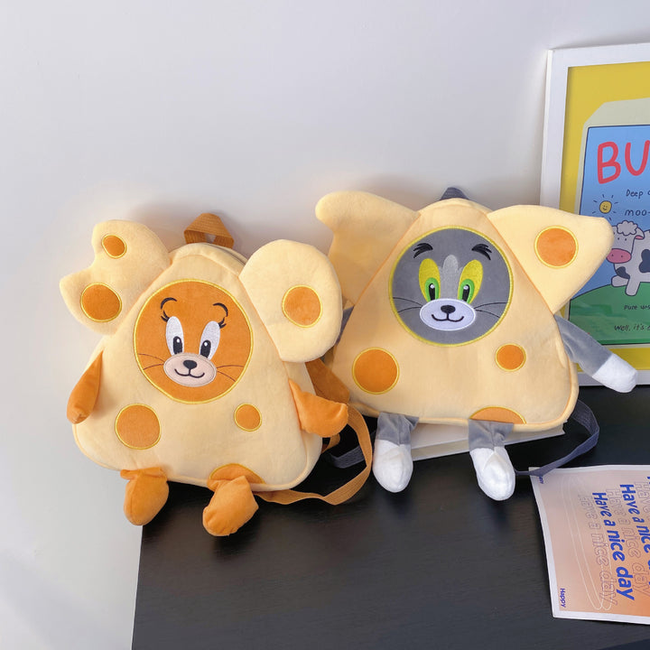 Plush Backpack in Cheese Design Bowlift