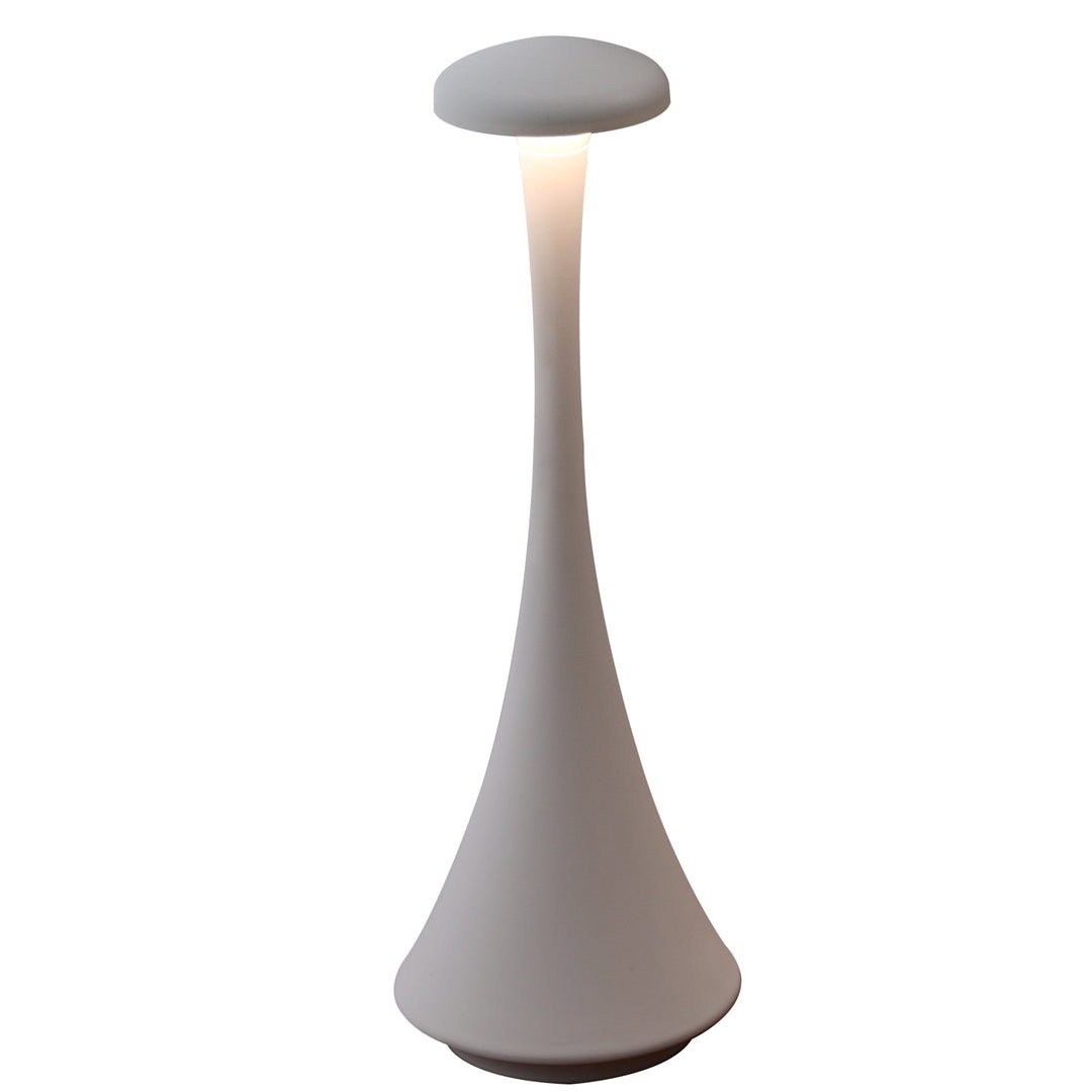 Compact rechargeable touch LED ambient desk lamp with flexible stem Bowlift