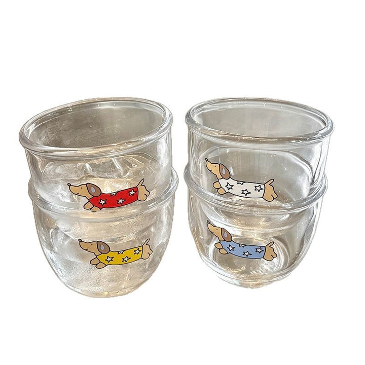 Ceramic Mug Set with Cute Dachshund Designs Bowlift