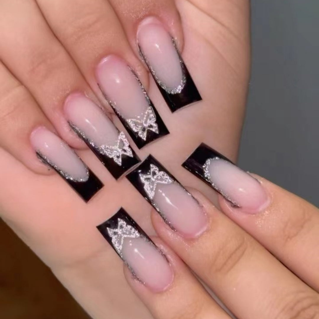 Glamorous Butterfly Nail Art Extensions Bowlift