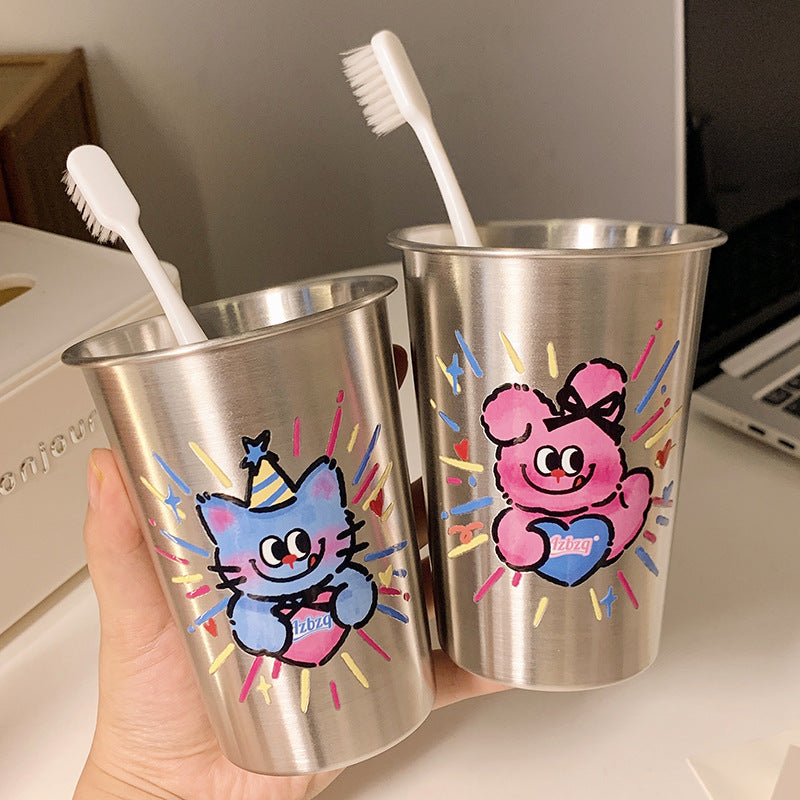 Stainless Steel Drinking Cup with Playful Character Design Bowlift