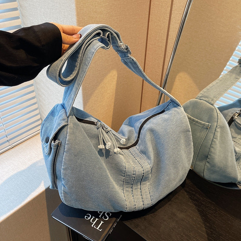 Soft Denim Sling Bag Bowlift