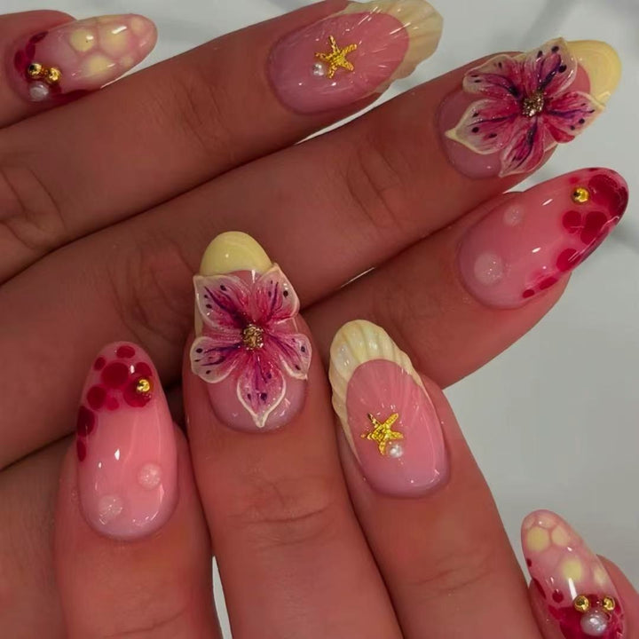 Floral-Inspired 3D Nail Art Extensions Bowlift