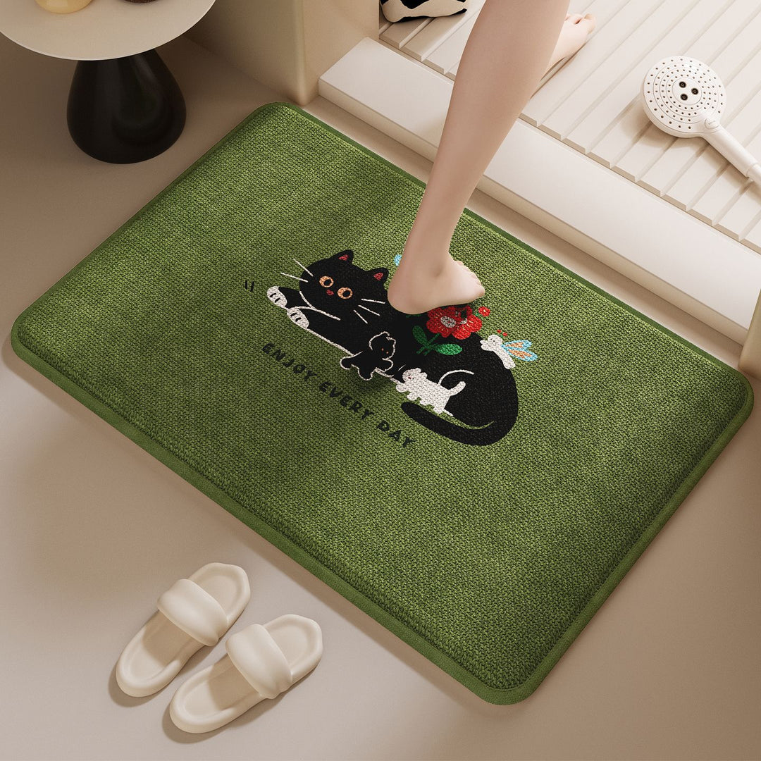 Fun Cat-Themed Bath Mat Bowlift