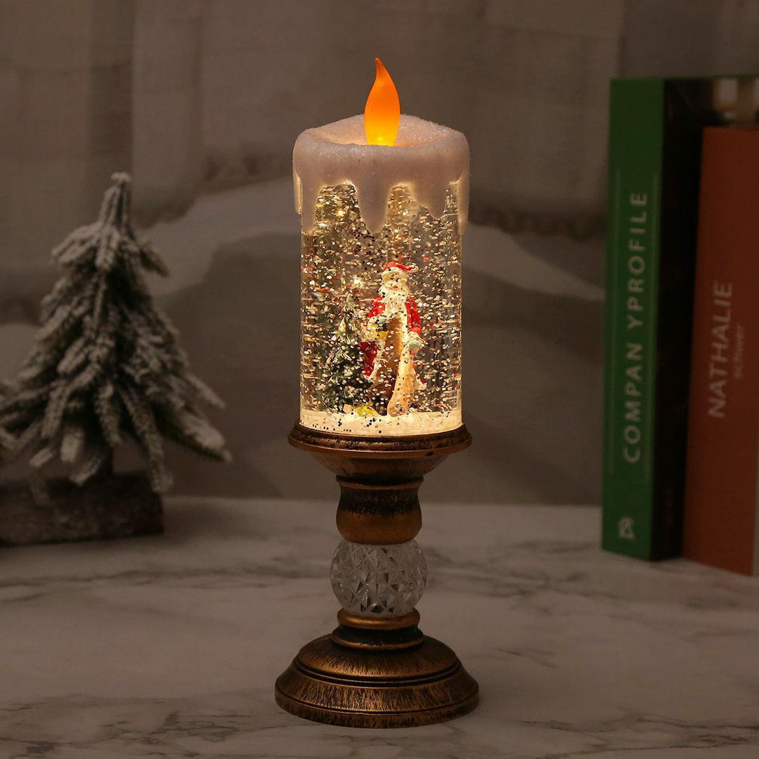 Christmas decoration lantern with snow globe Bowlift