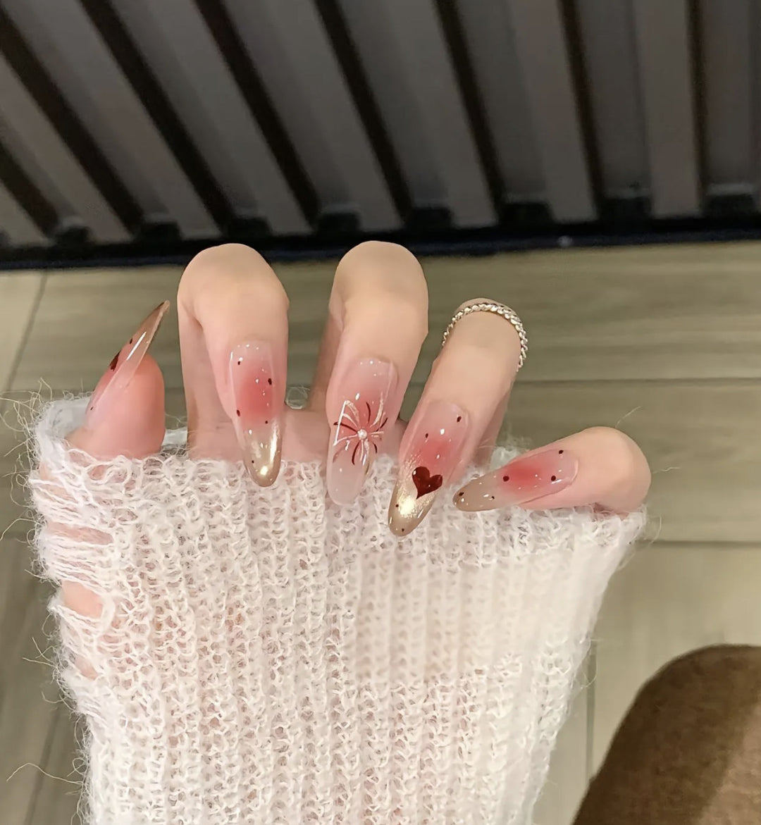 Premium Glossy Square Press-On Nail Extensions